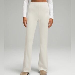 lululemon athletica Cream Ribbed Boot Cut Pants